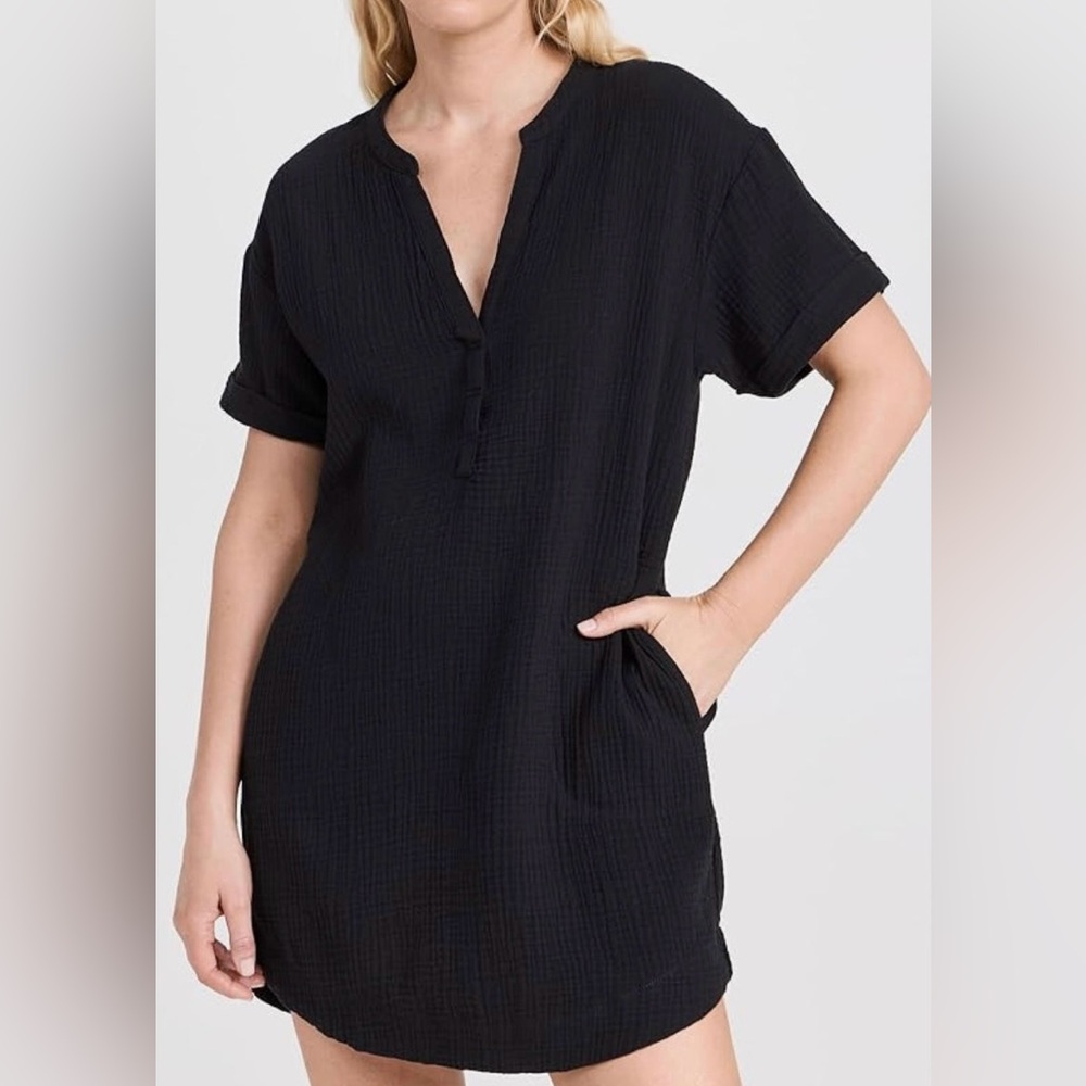 Z Supply Talia Gauze Minidress Black XS